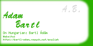 adam bartl business card