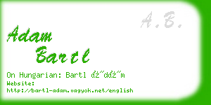adam bartl business card